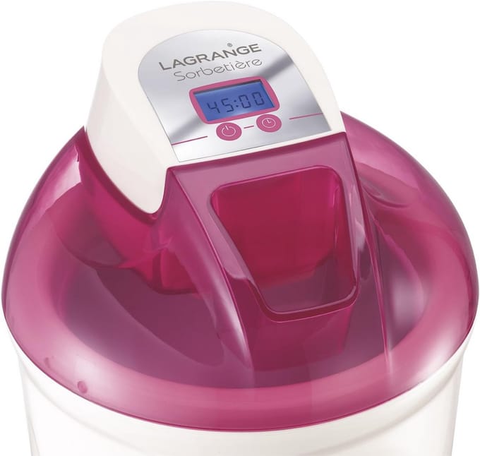 IJsmachine - Dessertmaker - Zelf ijs maken - Elektronisch display - 15 liter - Paars wit