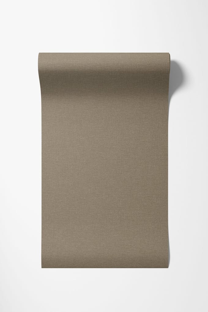 Dutch Wallcoverings - Vliesbehang - Linen & Textures - uni bruin- LT10029