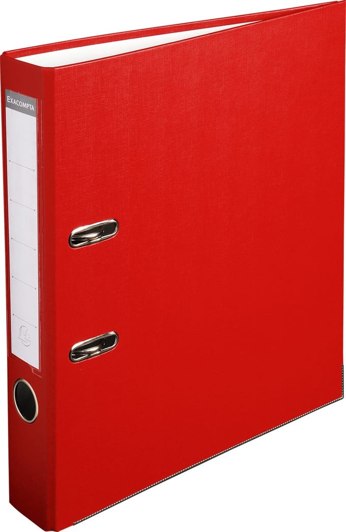 Exacompta 20x Ordner met hefboom in PP /karton - rug van 50mm - A4 - Rood - 915403B