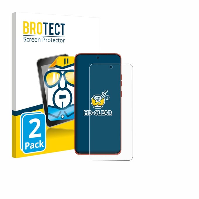 BROTECT - Screenprotector voor Motorola Edge 60 Neo - Folie Beschermfolie transparant 2 Stuks