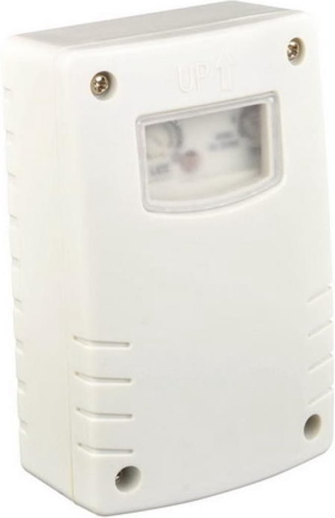 Detec Schemerschakelaar met timer - IP44 spatwaterdicht - Grijs - Instelbare luxwaarde en timerfuncties