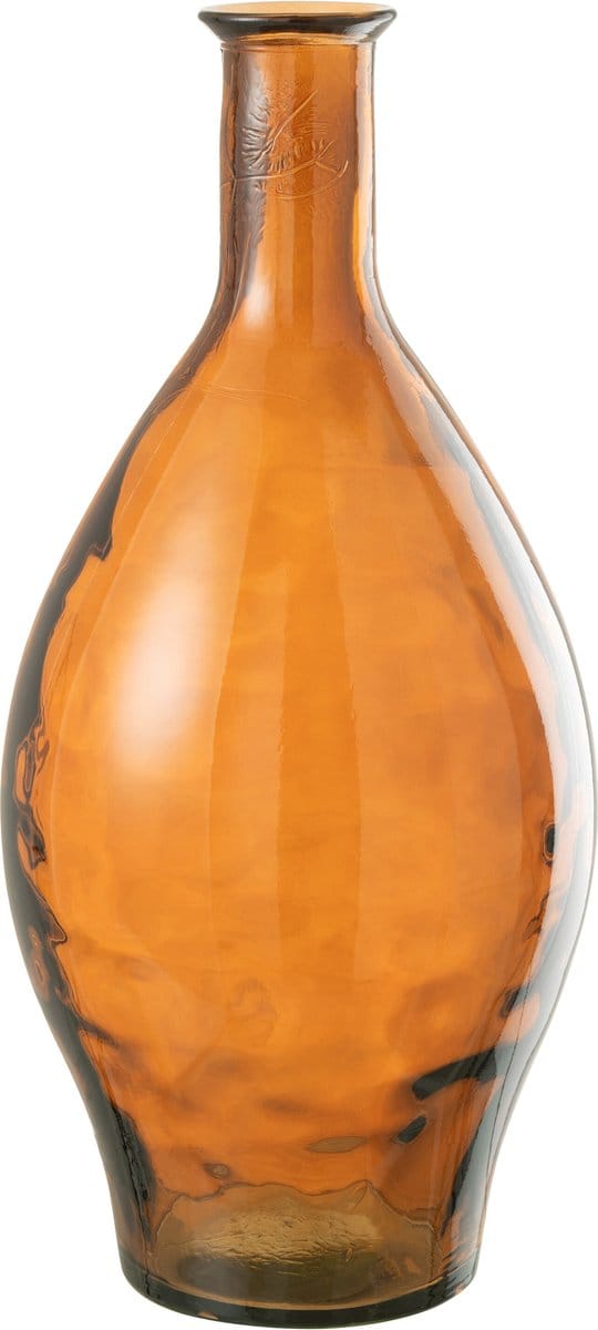 J-Line vaas Hoog - glas - bruin - 60 cm hoog
