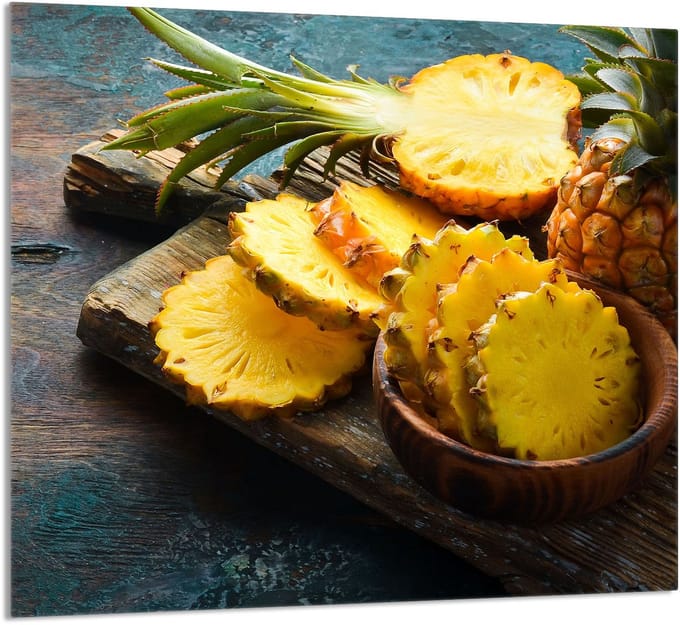 TMK ArtDeko Ananas - Snijplank - Glas - 65x60 cm - Decoratief