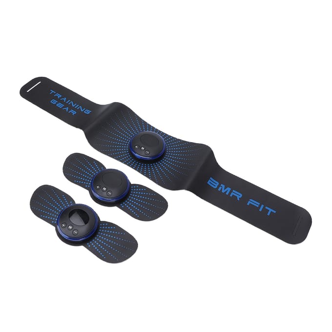 Buikspiertrainer EMS Spierversterker Stimulator Abdominaal Lichaam Arm Verstevigende Stimulerende Riem gray
