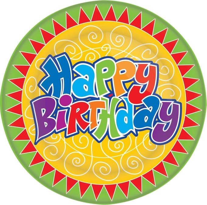 Haza Original Feestborden Happy Birthday 23cm 8 Stuks