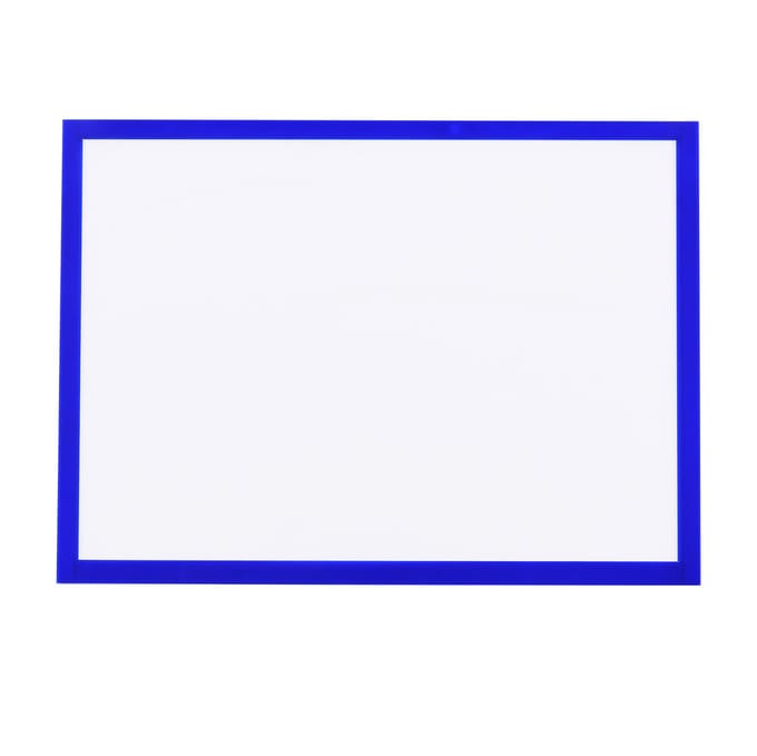 Magnetische Bestandsframe Transparant PVC Document Display Frame voor A4-formaat Briefpapier Foto blauw