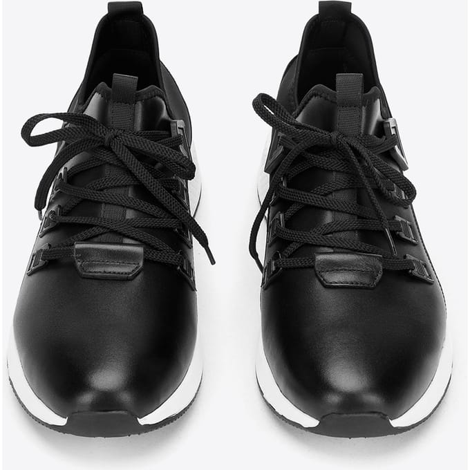 Wittchen Heren Leren en Stoffen Zwarte Sneakers