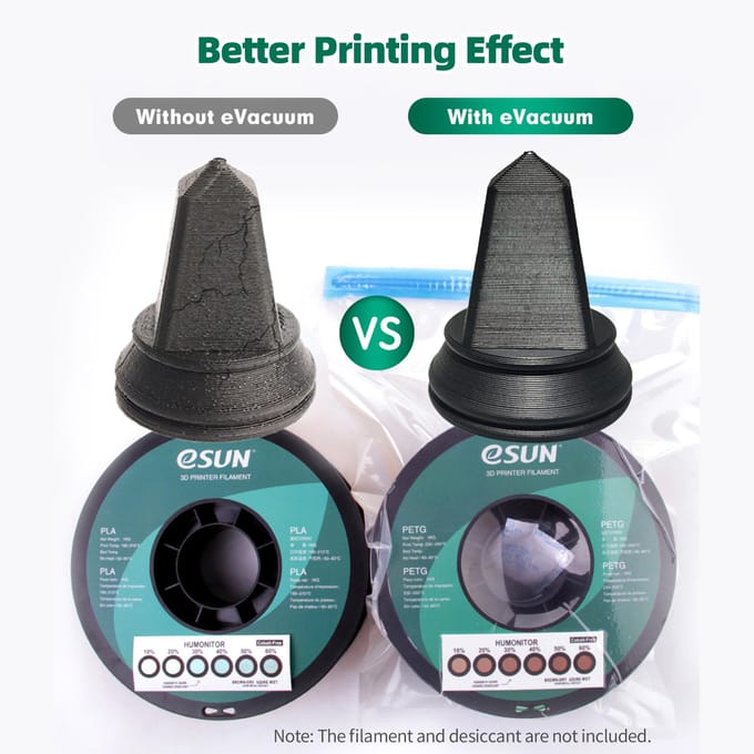 Vacuüm opbergtasset voor FDM 3D-printerfilament Vacuümcompressie Verdikte ruimtebesparing veelkleurig