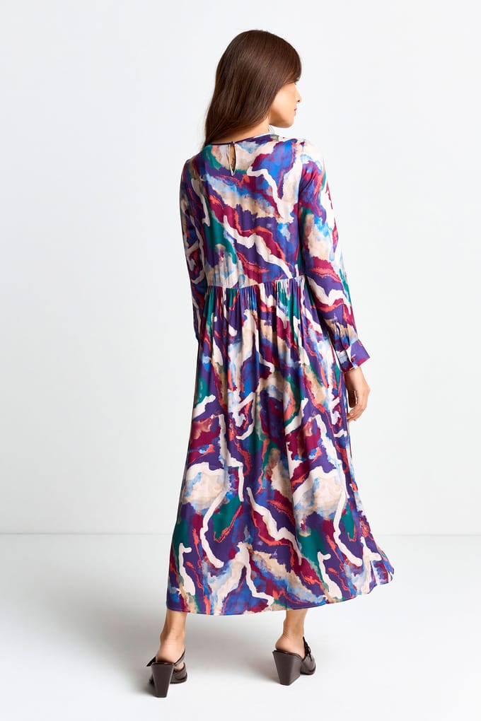 Rich & Royal Printed Maxi Dress Ruby Red Taglia: 38 | Abiti Midi Outlet | Donna | Rosso