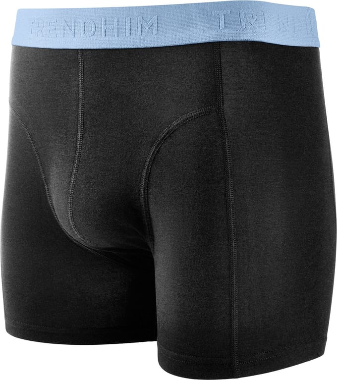 FreeFeel | Zwarte bamboe boxershort met lichtblauwe tailleband