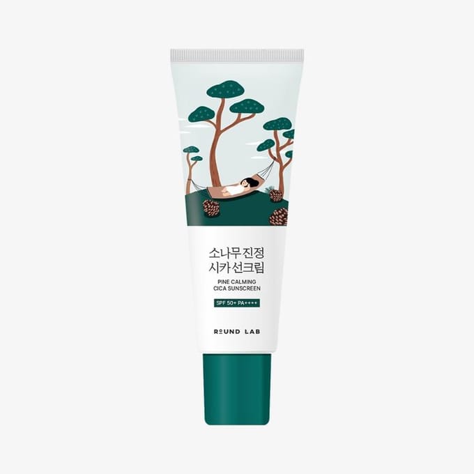 ROUND LAB Pine Calming Cica Zonnecrème SPF50+ PA++++ (40ml) white