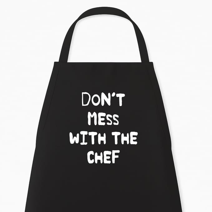 Keukenschort Don't mess with the Chef, Wit, One Size