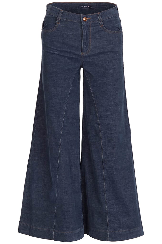 River Woods Flared Cotton Jeans In Blue Größe: W27 | Ausgestellte Hosen Outlet | Damen | Blau