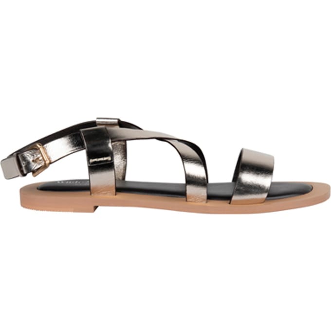 White Stuff Croover Leather Flat Sandal Gld Tn Met Größe: 4 | Sandalen Outlet | Damen | Braun