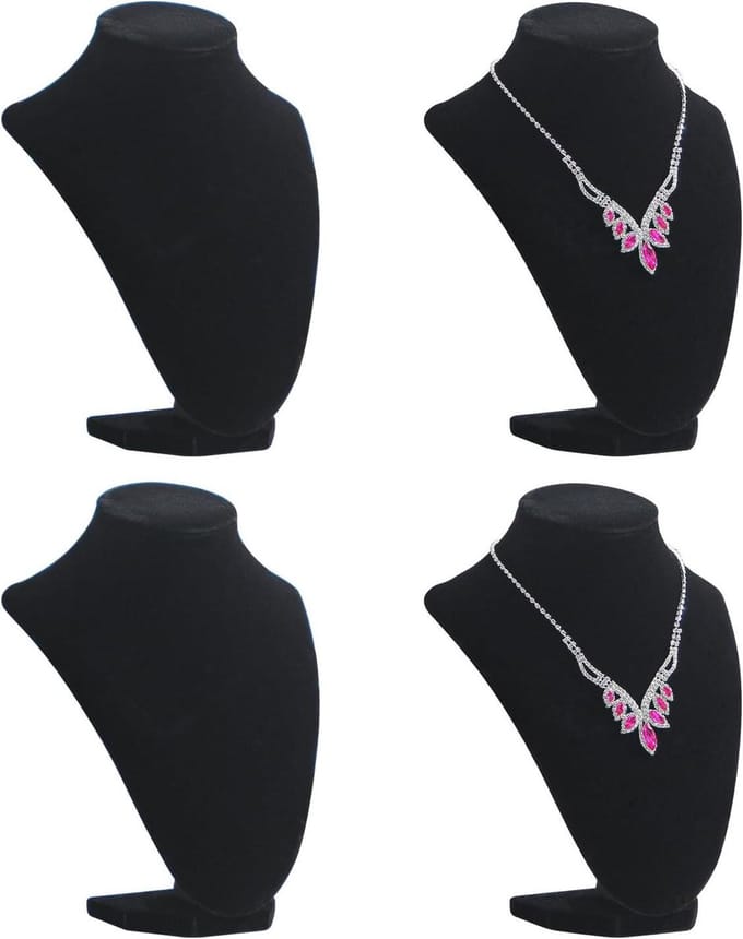 Hanger Ketting Display - Sieraden Organizer - Sieraden Presenteren - Fluwelen Afwerking - 30x33.5x8 cm - Zwart