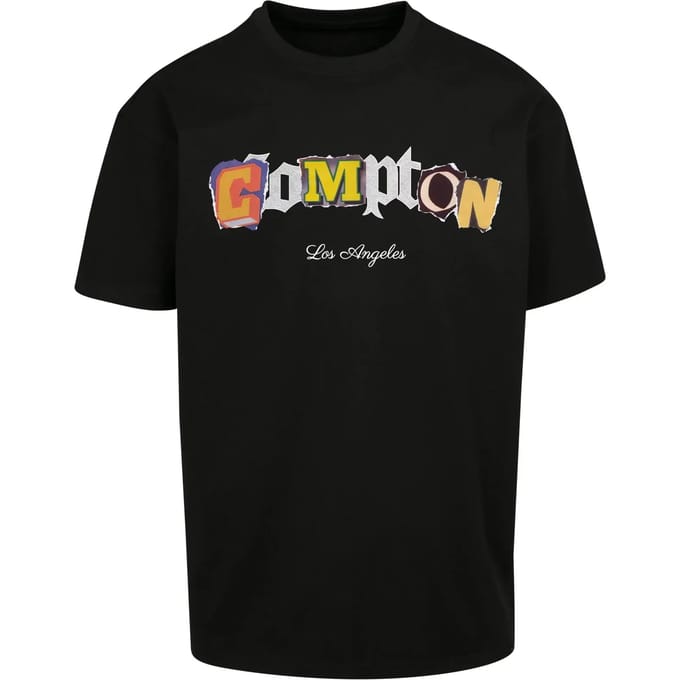 Mister Tee - Compton L.A. Oversize Heren T-shirt - S - Zwart