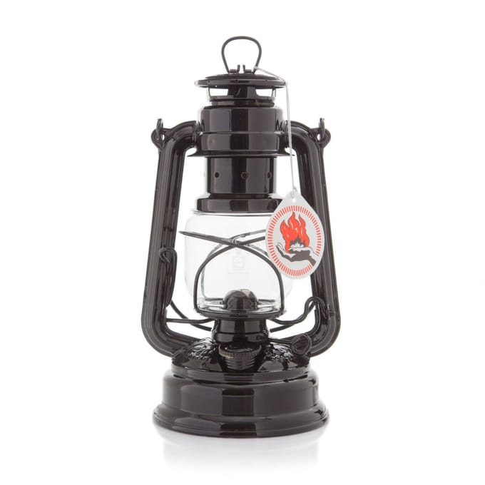 Feuerhand | Stormlantaarn / Olielamp 276 Zwart Hoogglans