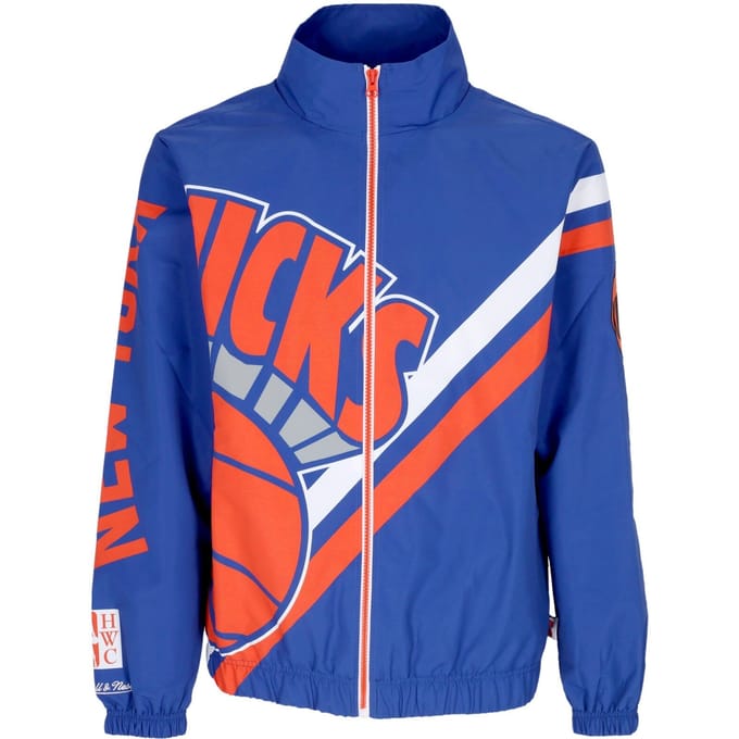 Windjack voor heren Nba Exploded Logo opwarmjack Hardwood Classics Neykni Royal