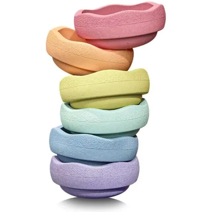Spellen voor vroeg leren Stapelstein Original Rainbow Pastel (x6)