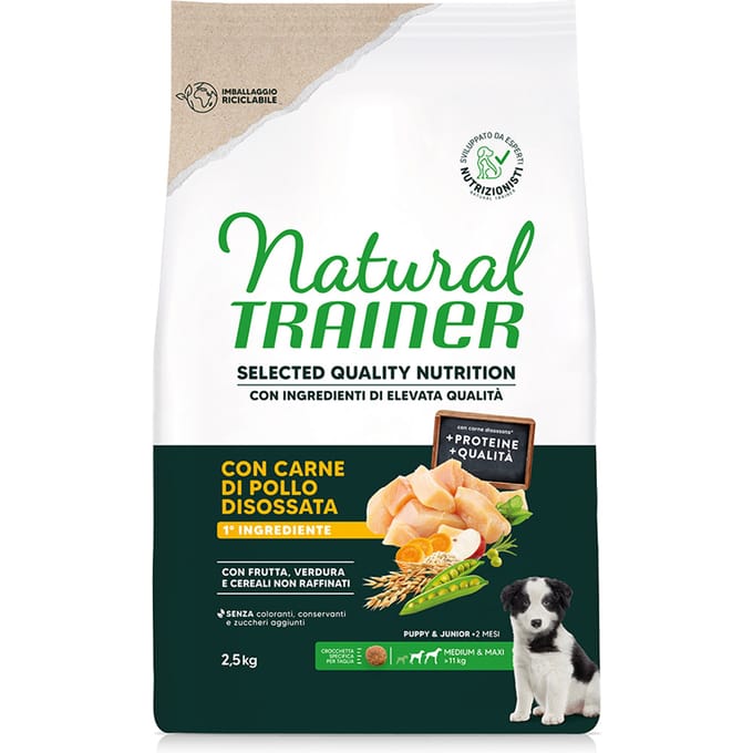 Natural Trainer Selected Quality Nutrition Puppy Medium & Maxi Kip - 2,5 kg