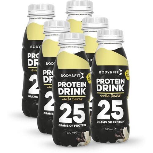 Body&Fit - Protein Drink - Kant en Klare Eiwitshake - Eiwitten - Vanille - 6x330ml