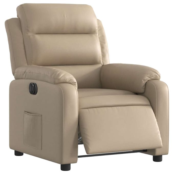vidaXL - Fauteuil - verstelbaar - elektrisch - kunstleer - cappuccinokleurig