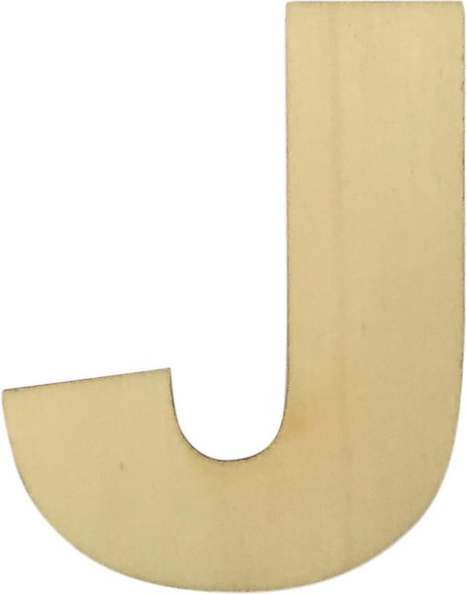 Houten Plakletter J | 8 cm