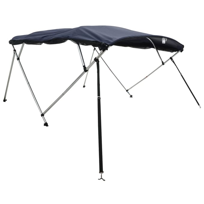 vidaXL - Biminitop - 4 - bogen - met - mesh - zijwanden - 243x(170-182)x137 - cm