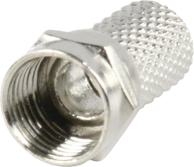 F-Connector 7.0 mm Male Metaal Zilver