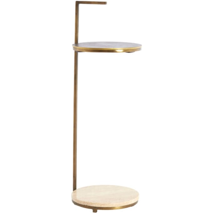 Light & Living - Bijzettafel LEDA - Ø26x76 cm - Bruin
