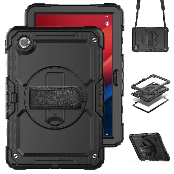 Accezz Tablet Hoes - Geschikt voor Lenovo Tab M11 - Backcover Shoulder Strap - Zwart