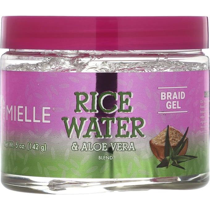 Mielle, Rice Water and Aloe Vera Blend, Braid Gel, 5 oz (142 g) pink