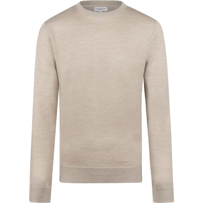 McGregor Extra Fine Merino C-neck Sweater Sand Taglia: L | Maglioni a maglia Outlet | Uomo | Marrone