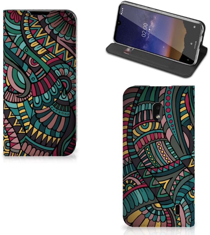 Nokia 2.2 Hoesje met Magneet Aztec