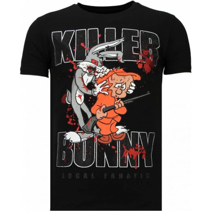 Local Fanatic Killer bunny rhinestone t-shirt