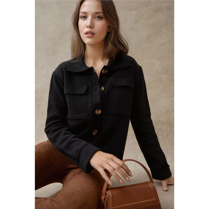 Geknoopte cardigan met zakken