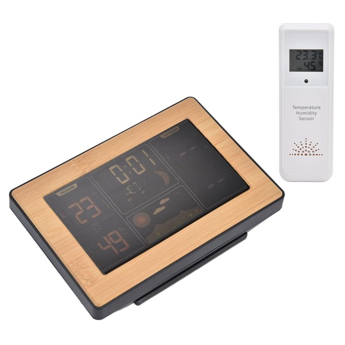 LCD Weerstation met RCC Ontvangstfunctie Draadloze Thermometer Hygrometer 100?240VUS