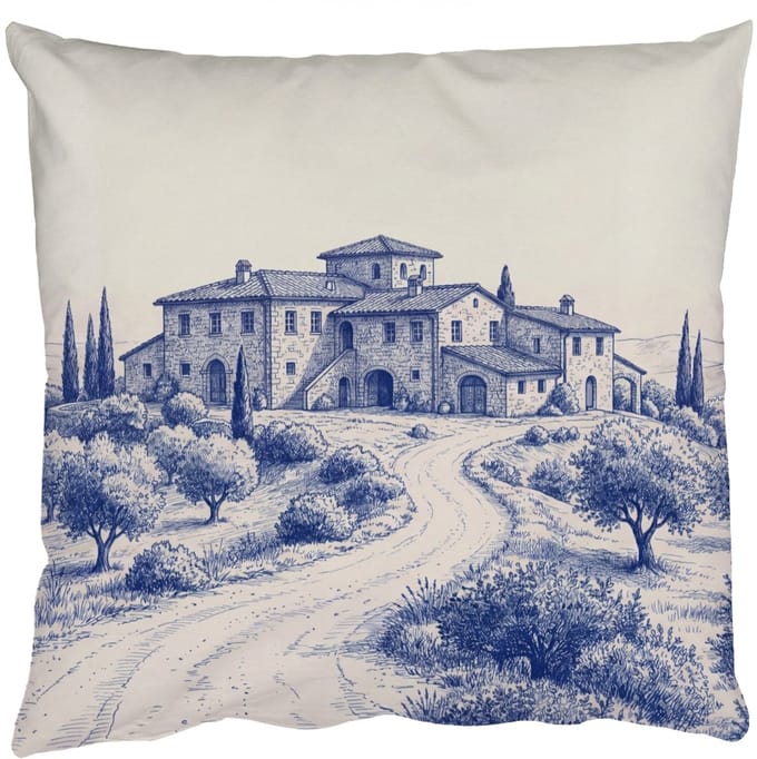 Sierkussens - Kussentjes Woonkamer - 40x40 cm - Rustiek - Landgoed - Blauw