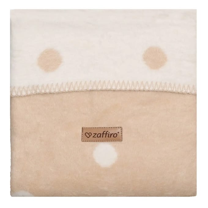 Zaffiro Ecru & Beige Gestipt 75 x 100 cm Wiegdeken