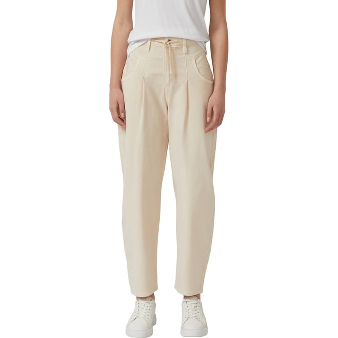 Enkel lengte gekleurde broek met taillekoord voor dames s.Oliver