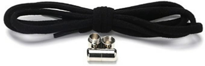 Knoopvrije elastische schoenveters met slot 1 paar Black