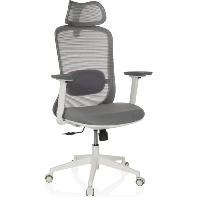 Bureaustoel / Draaistoel MIKEO G zitting stof / rug mesh grijs hjh OFFICE