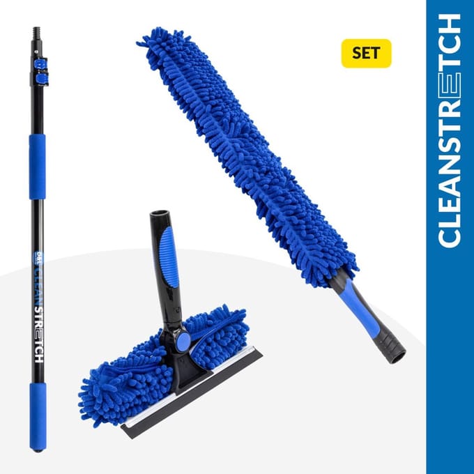D&L Cleanstretch Schoonmaak Set met Telescoopsteel - 2,4m