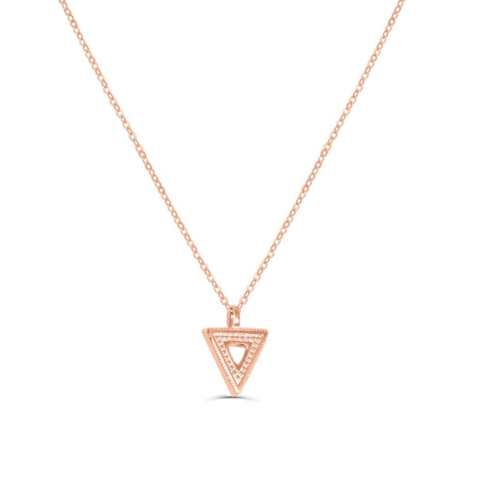 Victorious Dames Ketting Rose goud – Driehoek Hanger – 41 t/m 46 CM