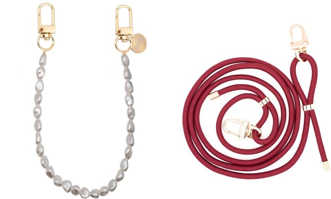 xoxo Wildhearts Telefoonkoorden Pearlfection kort + Bordeaux – geschikt voor iPhone / Samsung