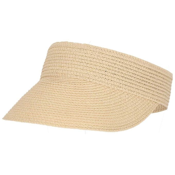 Zonneklep Dames - Gevlochten papier - Zonnekleppen - Zonneklep dames verstelbaar - Zonnehoed dames