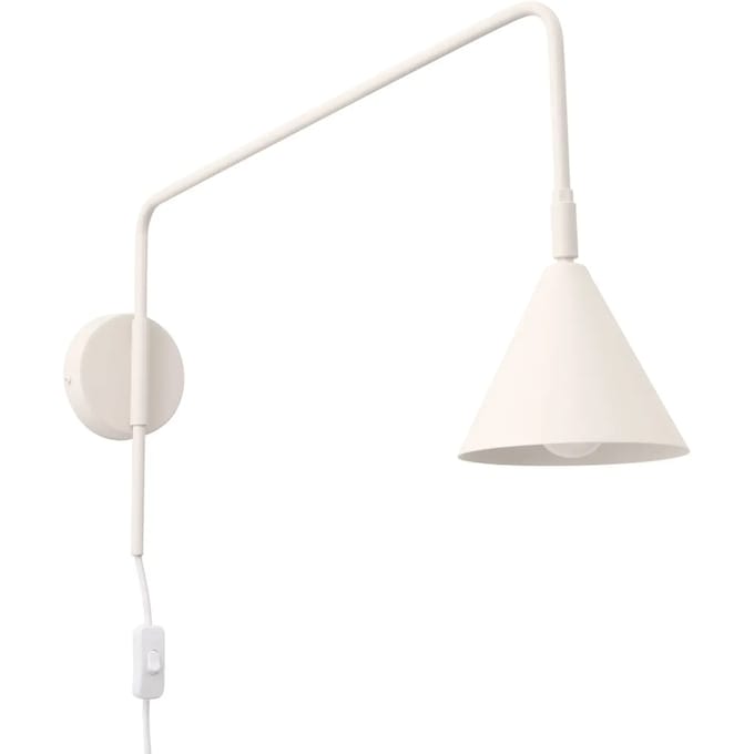 Wandlamp NOX - Sollux Lighting - IP20 - Beige staal behuizing - 14 x 61 x 30 cm - 1xE14 LED, exclusief lichtbron - Max. 10 W - Moderne wandlamp voor woonkamer, slaapkamer en eetkamer