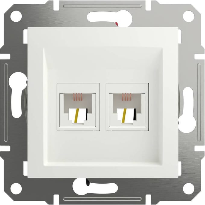 Schneider Electric EPH4270121D RJ11-telefoonaansluitdoos Asfora Wit (RAL 9003) 1 stuk(s)