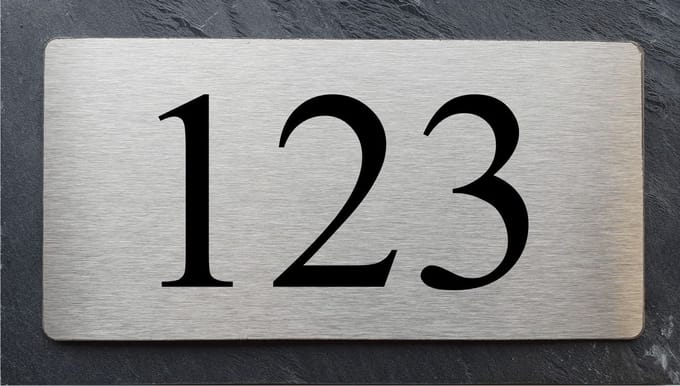 Huisnummerbord leisteen voordeur 20x11cm LS28