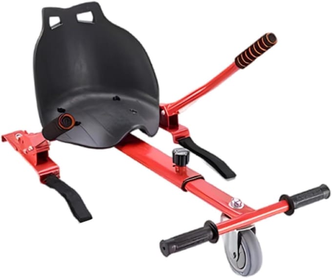 Hoverboard Skelter Stoel - Scooter Bevestiging - Skelteren - Universele Compatibiliteit - 6.5 8 10 inch - Rood